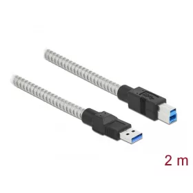   Delock USB 3.2 Gen 1, fém borítású kábel A-típusú apa   B-típusú, 2 méter (DL-86779)