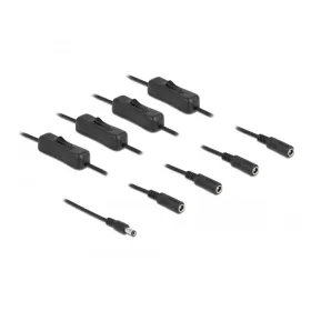   Delock DC kábel 5,5 x 2,1 mm apa   4 db. DC anya kapcsolóval ellátott, 1 m (DL-86796)