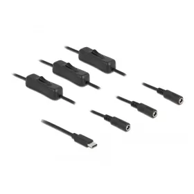   Delock USB Type-C  apa   3 db. DC 5,5 x 2,1 mm anya csatlakozójú, 1 méter hosszú kábel (DL-86801)