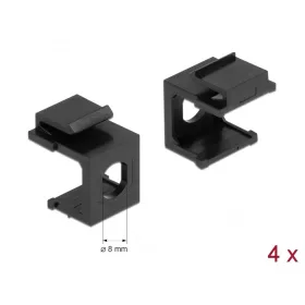   Delock Keystone fekete borító 8,0 mm-es lyukkal, 4 db. (DL-86810)