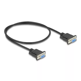   Delock D-Sub9-es, RS-232 soros kábel, anya-anya, 0,5 m (DL-86822)