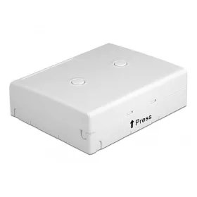   Delock Fehér száloptikai csatlakozódoboz falra szereléshez 4 db SC Simplex vagy LC Duplex-hez (DL-86843)