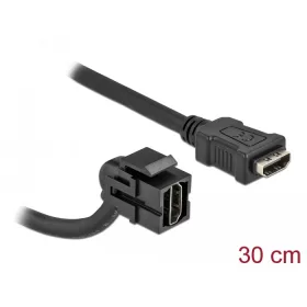   Delock Keystone modul, HDMI-csatlakozóhüvely 110  > HDMI-csatlakozóhüvely, kábellel fekete (DL-86853)
