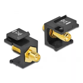   Delock Keystone modul, RP-SMA-csatlakozóhüvely > RP-SMA-csatlakozóhüvely, fekete (DL-86865)