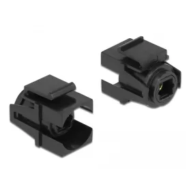   Delock Keystone modul, TOSLINK-csatlakozóhüvely > TOSLINK-csatlakozóhüvely fekete (DL-86868)