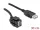 Delock Keystone modul, USB 2.0 A-csatlakozóhüvely 250  > USB 2.0 A-csatlakozóhüvely, kábellel fekete (DL-86870)