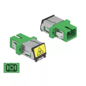   Delock SC optikai szálas csatlakozó Párosító lézervédő zárral / borítással Simplex anya - SC Simplex (DL-86887)