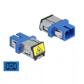   Delock SC optikai szálas csatlakozó Párosító lézervédő zárral / borítással Simplex anya - SC Simplex (DL-86888)