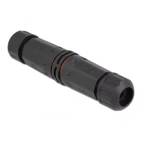   Delock Kültéri kábelkonnektor 2 tűs IP68 vízhatlan, becsavarható, a kábel átmérője 4,5 - 7,5 mm feke (DL-86912)