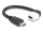 Delock Keystone modul HDMI kábel apa - anya 90 -ban hajlított 8K 60 Hz 20 cm, fekete (DL-86974)