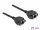 Delock Hálózat bővítő kábel S/FTP RJ45 anya - RJ45 anya Cat.6A, 25 cm hosszú, fekete (DL-87006)