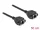 Delock Hálózat bővítő kábel S/FTP RJ45 anya - RJ45 anya Cat.6A, 50 cm hosszú, fekete (DL-87008)