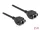 Delock Hálózat bővítő kábel S/FTP RJ45 anya - RJ45 anya Cat.6A, 2 m hosszú, fekete (DL-87010)