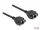 Delock Hálózat bővítő kábel S/FTP RJ45 anya - RJ45 anya Cat.6A, 3 m hosszú, fekete (DL-87011)