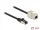 Delock Kábel RJ45 apa - Keystone modul RJ45 anya Cat.6A, 25 cm hosszú, fekete (DL-87022)