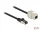 Delock Kábel RJ45 apa - Keystone modul RJ45 anya Cat.6A, 2 m hosszú, fekete (DL-87028)