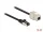 Delock Kábel RJ45 apa - Keystone modul RJ45 anya Cat.6A, 3 m hosszú, fekete (DL-87029)