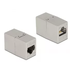   Delock fémszínű adapter RJ45 anya - RJ45 anya Cat.6A (DL-87037)