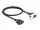Delock Cat.6A hálózat kibővítő kábel Easy 45 modulhoz S/FTP RJ45 anya - RJ45 anya, 25 cm, fekete (DL-87126)