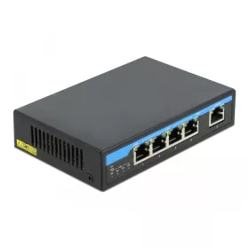   Delock Gigabit Ethernet-kapcsoló, 4 port PoE + 1 RJ45 (DL-87764)