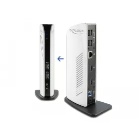   Delock USB dokkoló állomás kettős HDMI Full-HD / USB 3.2 / LAN / Audio (DL-87771)