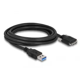   Delock Kábel USB 3.0 A-Típusú dugó - Micro-B Típusú dugó csavarokkal ellátott 1 m (DL-87799)