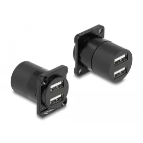   Delock D-típusú Modul USB 2.0 A-típusú 2 x hüvely - 2 x hüvely (DL-87812)