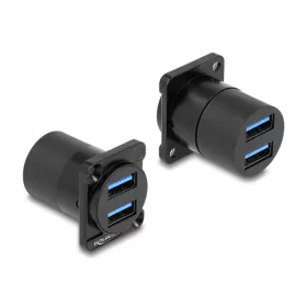   Delock D-típusú Modul USB 3.2 Gen 1 A-típusú 2 x hüvely - 2 x hüvely (DL-87813)