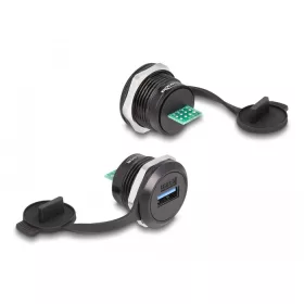   Delock USB 3.2 Gen 1 A-típusú - PCB beépített csatlakozó porvédelmet biztosító fedéllel (DL-87821)
