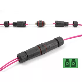   Delock optikai szálas kábel csatlakozó LC duplex anya LC duplex anya APC vízálló (DL-87874)
