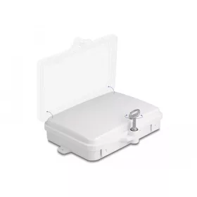   Delock Optikai szál elosztó doboz beltéri és kültéri használatra IP65 vízálló, zárható 6 portos fehér (DL-87901)