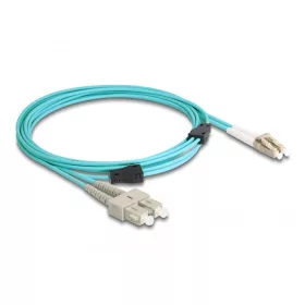   Delock Optikai kábel fém megerősítéssel LC Duplex - SC Duplex Multi-mód OM3 3 m (DL-87912)