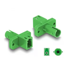   Delock Optikai szál hibrid párosító LC Simplex anya - ST Simplex anya zöld (DL-87937)