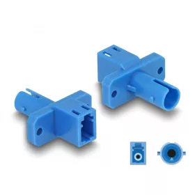   Delock Optikai szál hibrid párosító LC Simplex anya - ST Simplex anya kék (DL-87938)