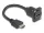 Delock D-típusú HDMI kábel apa   anya fekete 20 cm (DL-87966)