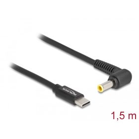   Delock Laptop töltőkábel USB Type-C  apa - Samsung 5,5 x 3,0 mm apa (DL-87980)