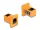 Delock D-típusú Modul RJ45 anya   anya 90 fokban hajlított narancssárga (DL-87997)