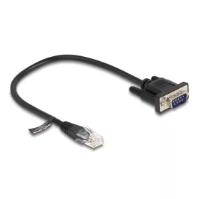   Delock Kábel RJ45 apa - soros RS-232 D-Sub 9 apa, 30 cm, fekete (DL-88008)