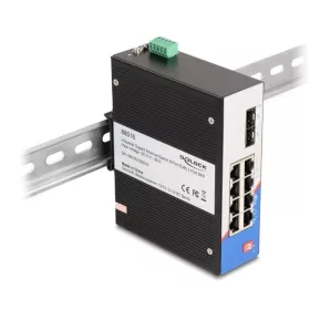   Delock Ipari Gigabit Ethernet Elosztó 8 port RJ45 2 port SFP DIN sínhez (DL-88016)