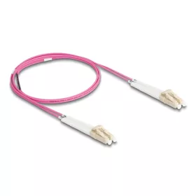   Delock Üvegszálas optikai kábel LC Duplex - LC Duplex egyszerű többszörös, OM4 hajlított, 1 m (DL-88087)