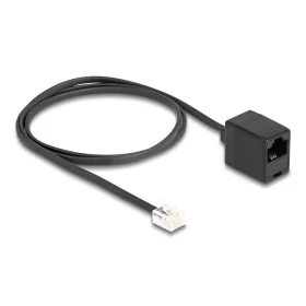   Delock Telefonkábel RJ11 apa - RJ45 anya, fekete, 1 m (DL-88092)