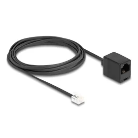   Delock Telefonkábel RJ11 apa - RJ45 anya, fekete, 3 m (DL-88094)