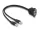 Delock USB 2.0 kábel 2 x USB A-típusú apa végződéssel, valamint egy 2 x USB A-típusú anya csavarokkal beépített végződéssel 1 m, fekete (DL-88105)