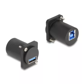   Delock D-típusú Modul USB 5 Gbps A-típusú hüvely - B-típusú hüvely csavarokkal fekete (DL-88108)