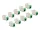 Delock Keystone Modul RJ45 anya - LSA Cat.6A eszközmentes zöld 10 db-os szett (DL-88116)