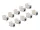 Delock Keystone Modul RJ45 anya - LSA Cat.6A eszközmentes szürke 10 db-os szett (DL-88120)