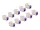 Delock Keystone Modul RJ45 anya - LSA Cat.6A eszközmentes ibolya 10 db-os szett (DL-88121)