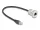 Delock RJ45 beépített anya kábelcsatlakozóval Cat.5e STP 30 cm, alumínium (DL-88187)