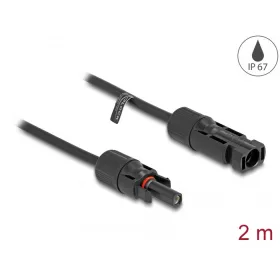   Delock DL4 szolár kábel 4 nmm apa - anya 2 m fekete (DL-88236)