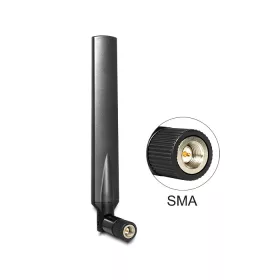   Delock LTA antenna SMA sáv 1/3/7/20 -5 ~ -2.8 dBi mindenirányú, csuklós, fekete (DL-88451)